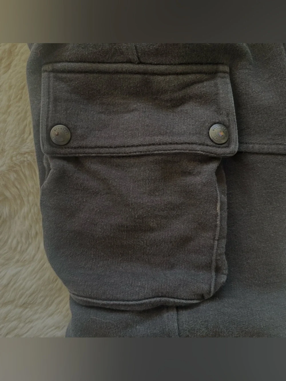 BELSTAFF Mens Blackwater Tapered Moto Cargo Sweatpants Joggers Black Size Medium